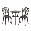 10670 Комплект Secret de Maison Romance/Романс (стол+2 стула) алюминиевый сплав, D60/H67, 53х41х89см, бронзовый Tetchair 10670