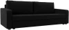 118056 Диван прямой Лига-009 (Черный/Микровельвет) Лига Диванов арт.118056