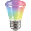 38131 Лампочка светодиодная RGB прозрачный/разноцветный конус E27 1W Feron 38131