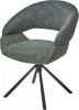 621M05618 Стул M-City EMBER 360 град. поворот. 7525-156 Зеленый, велюр/ ENJOY-355 Зеленый, ткань/ Черный