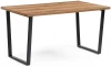 489640 Стол Notta Лота Лофт 140 25 мм дуб делано темный / черный матовый 489640
