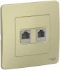 BLNIS045117 Розетка встраиваемая телефонная RJ-11 + Ethernet RJ-45 (бежевый) Systeme Electric Blanca BLNIS045117