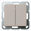 G3023T Выключатель двухклавишный (тауп soft touch) Jasmart G-Classic G3023T