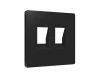 AP8121 Лицевая панель для Ethernet RJ-45/телефонной RJ-11 двойной розетки (черный матовый) Ambrella Volt QUANT AP8121