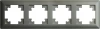 39810 Рамка на 4 поста (графит) Stekker Катрин 39810