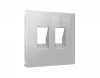 AP4121 Лицевая панель для Ethernet RJ-45/телефонной RJ-11 двойной розетки (серебро глянец) Ambrella Volt QUANT AP4121