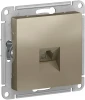 ATN000581 Телефонная розетка встраиваемая RJ-11 (шампань) Systeme Electric AtlasDesign ATN000581