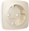 OP3260 Лицевая панель Ambrella Volt OMEGA (Бежевый матовый) для электрической розетки с/з QUANT OP3260