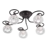 S9145-5 Люстра потолочная Day&Night, 5 плафонов, черный с прозрачным