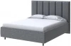 2013616 PROxSON Кровать Routa без основания (Ткань: Велюр Gratta 4 Серый космос) 90x200