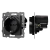 049830 Механизм розетки с USB зарядкой SCT-MUAC-PL-BK-V (250V, 16A) (Arlight) 049830