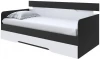 2019932 Без бренда Кровать-Софа Milton (ЛДСП Черный/Белый) 90x200