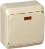 BA10-007K Выключатель накладной одноклавишный с подсветкой (кремовый) Systeme Electric BA10-007K
