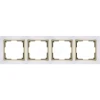 WL03-Frame-04-white-GD Рамка на 4 поста Werkel Snabb, белый с золотом