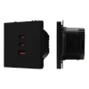 061834(1) Розетка тип А+С+С софт-тач черный оникс ARL NOBE USB SCT-MUACC-SFPL-FC-BK (65W, QC3) (Arlight,) 061834(1)
