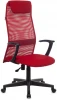 KB-8/R/TW-97N Кресло руководителя Бюрократ KB-8 красный TW-35N TW-97N сетка/ткань с подголов. крестовина пластик