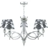 M2-05-CR-LMP-O-2 Люстра подвесная Lamp4you, 5 плафонов, хром с прозрачным, белым и черным