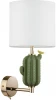 5425/1W Бра Odeon Light Cactus 5425/1W золотой/зеленый/белый/металл/керамика/ткань E14 1*40W (220V, выключатель, круглые)