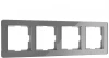 W0042704 Рамка на 4 поста Acrylic (графит) Werkel W0042704 (a062132)