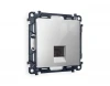 MA412005 Комплект механизма Ethernet RJ-45 розетки экранированной с автоматической защитной шторкой встраиваемый (серебро глянец) Ambrella Volt QUANT MA412005