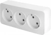 49305 Розетка тройная без заземления (белый) Stekker София 49305