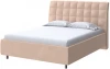 2017654 PROxSON Кровать Volumo без основания (Ткань: Велюр Casa Бежевый) 80x200