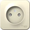 BLNRA001112 Розетка накладная без заземления со шторками (молочный) Systeme Electric Blanca BLNRA001112