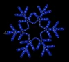 LC-13054 Светодиодная Снежинка "Путеводная Звезда" Ø0,5м Синяя, Дюралайт на Металлическом Каркасе, IP54 Laitcom LC-13054