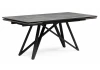 625959 Кухонный стол Notta Вилсон 140(200)х80 серый мрамор larka grey / черный