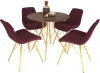 8765042501 Обеденная группа SHT-DS147 рубиновое вино/палисандр/золото Sheffilton 8765042501