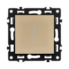 AS-007GD Выключатель 1-клавишный 10А/250В с LED подсветкой, золотой Kollinger Asthetik AS-007GD