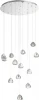 SL6017.101.13 Подвесной светильник ST Luce Waterfall SL6017.101.13 Хром/Прозрачный с пузырьками воздуха LED 13*3W (220V, на проводе)