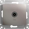 GSL001293 ТВ-розетка встраиваемая оконечная (платина) Systeme Electric Glossa GSL001293