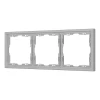 059459 Рамка пластиковая FRM-NOBE-SFPL-3-IS (Arlight, Никель) 059459