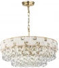 5076/12 Подвесная люстра большая Odeon Light Chessi 5076/10 золото/прозрачный/белый/металл/хрусталь/алебастр E14 12*40W 5076/12 (220V, на цепи, круглые)