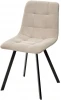 461MC04645 Стул CHILLI-Q SQUARE светло-бежевый #2, велюр / черный каркас, 4 шт./1 к