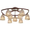 408-09-53 antique brass + walnut Потолочная люстра N-Light 408 408-09-53 antique brass + walnut