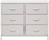 2500000198137 Комод Линкс 6 ящ., Каркас Белый, ящики Белые Leset
