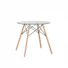 CHAD GLASS Стол круглый EAMES DSW стеклянный