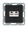 G6106B Розетка Ethernet RJ-45 двойная (антрацит) Jasmart G-Classic G6106B