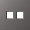 DS86945 Накладка 2-я для розеток RJ45,TV,SAT, матовый титан Donel S08 DS86945