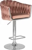 9692-LM MARCEL, цвет сиденья пудрово-розовый велюр (MJ9-32), цвет основания хромированная сталь Стул барный DOBRIN MARCEL (пудрово-розовый велюр (MJ9-32))