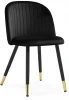 15381 Стул Woodville на металлокаркасе Gabi black / black / gold 15381