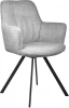 FR 1003 Стул Grant серый шенил на поворотном механизме Bradex Home арт.FR 1003
