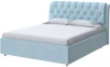 2022793 PROxSON Кровать Chester (Ткань: Велюр Teddy Морозная свежесть) 90x200