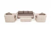 KS3C2T-4-SET beige Лаунж-зона из искусственного ротанга, цвет бежевый 4SIS Капучино KS3C2T-4-SET beige
