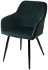 628M03760 Стул M-City BRANDY BLUVEL-78 зеленый/ черный каркас