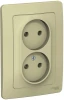 BLNRS000027 Розетка встраиваемая двойная без заземления (бежевый) Systeme Electric Blanca BLNRS000027