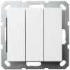 G3031W Выключатель трехклавишный (белый глянцевый) Jasmart G-Classic G3031W