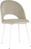УТ000025585 Стул Stool Group Меган велюр бежевый белые ножки УТ000025585